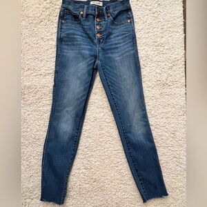Madewell Button Front High Rise Skinny Crop Size 25